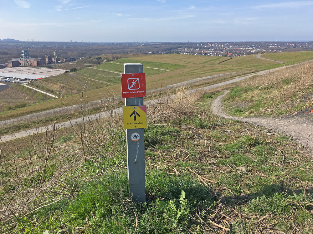 Mountainbike Strecke auf der Halde Hoheward