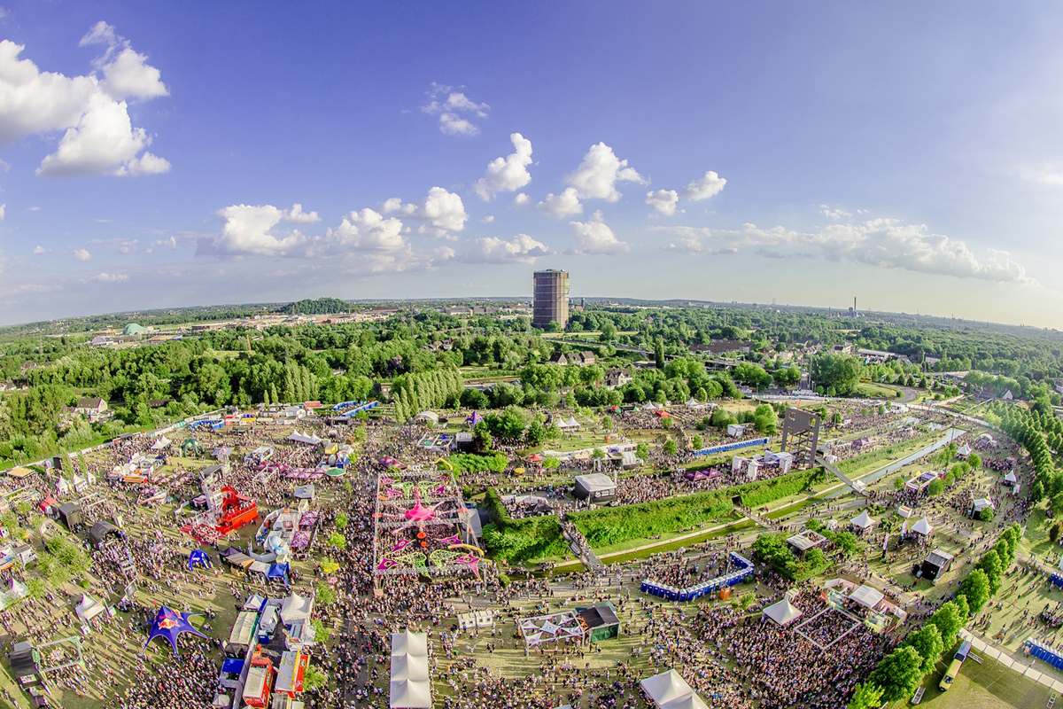 Das Foto zeigt das Gelände des Ruhr in Love Festivals