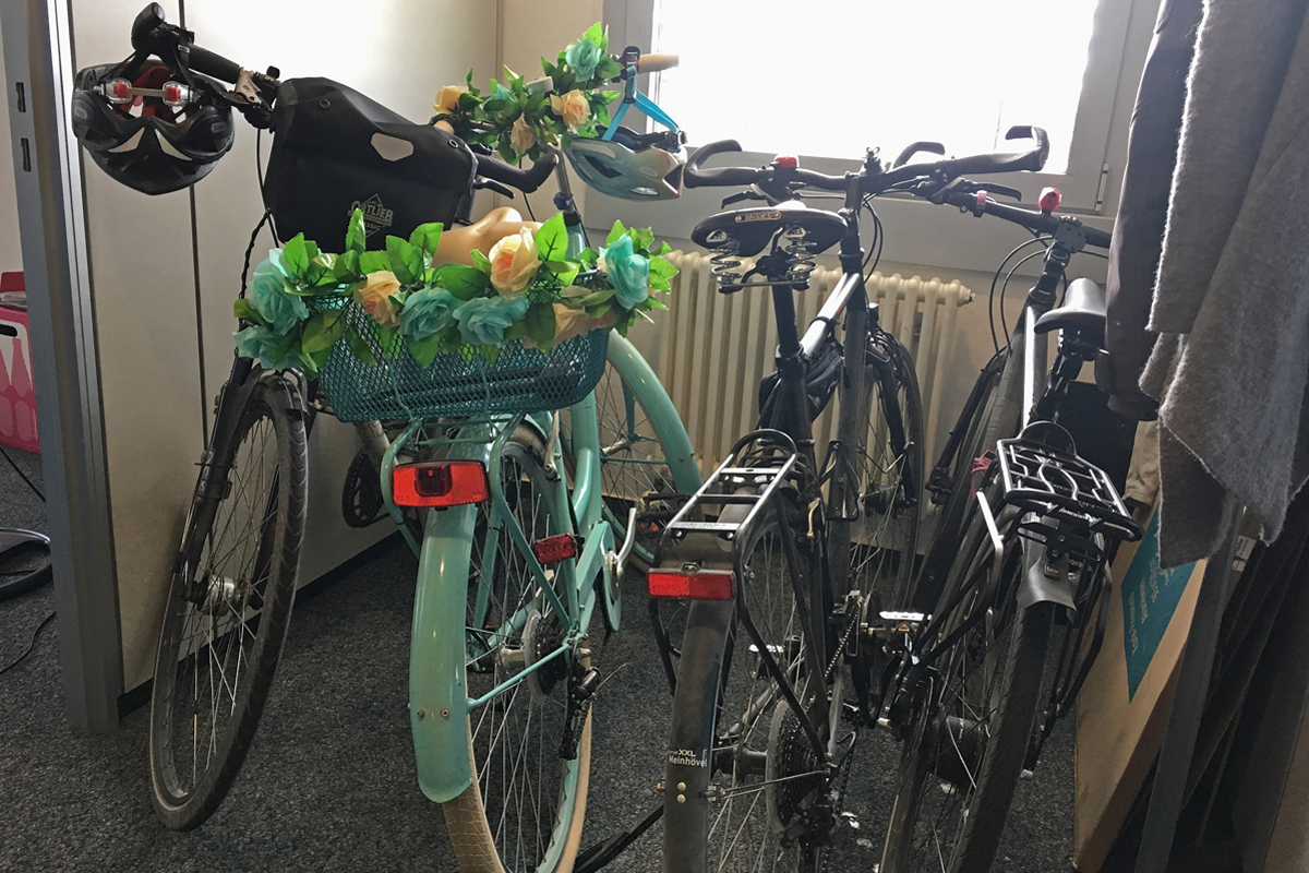 Das Bild zeigt mehrere Fahrräder