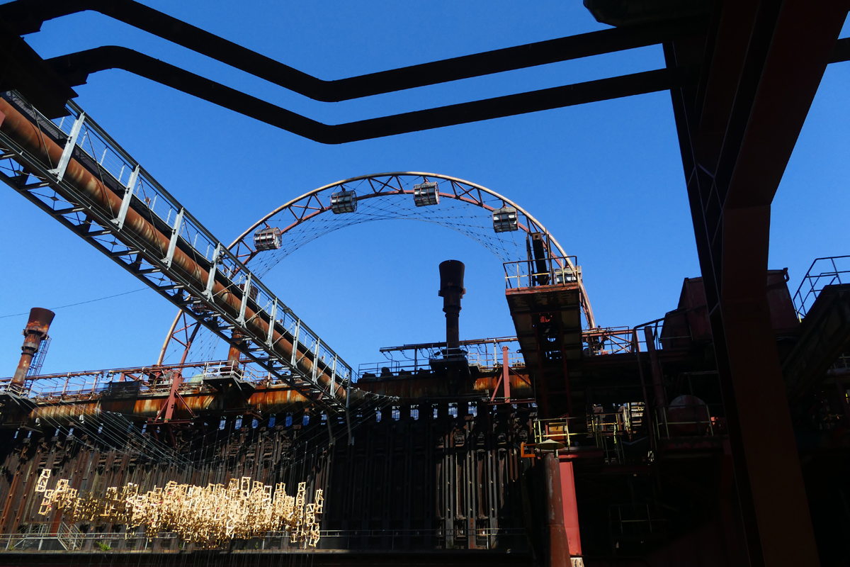 Das Bild zeigt das Sonnenrad auf der Kokerei Zollverein