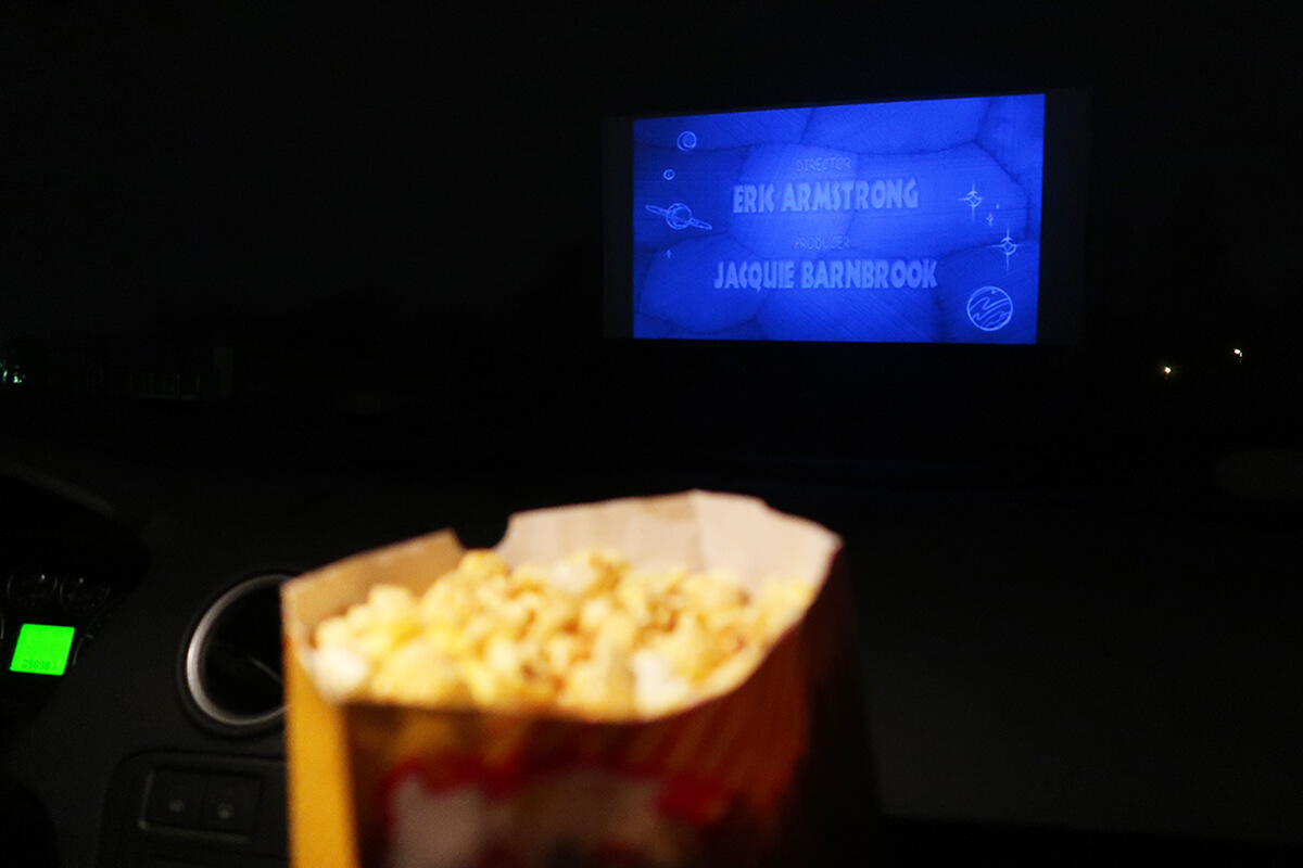 Das Foto zeigt Popcorn im Autokino Essen
