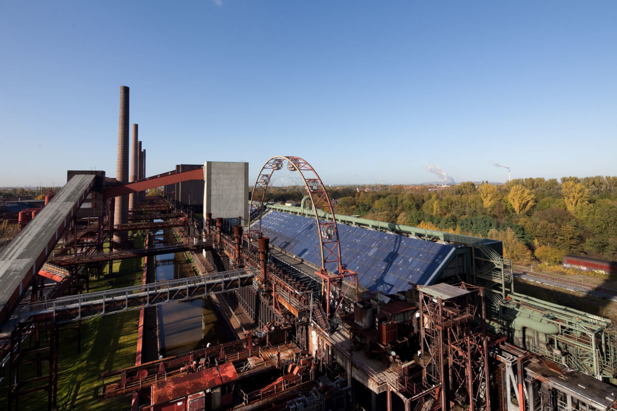 Das Bild zeigt den Blick auf die Kokerei Zollverein