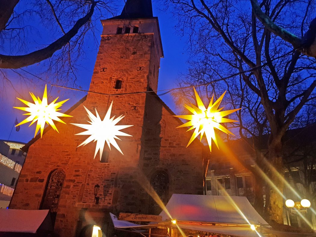 Das Bild zeigt den mittelalterlichen Markt der Bochumer Weihnacht