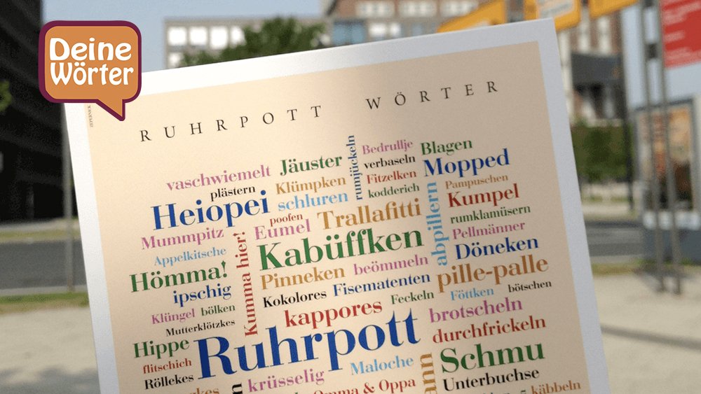 Ruhrpottdialekt für Zuhause - Poster mit Ruhrpottwörtern