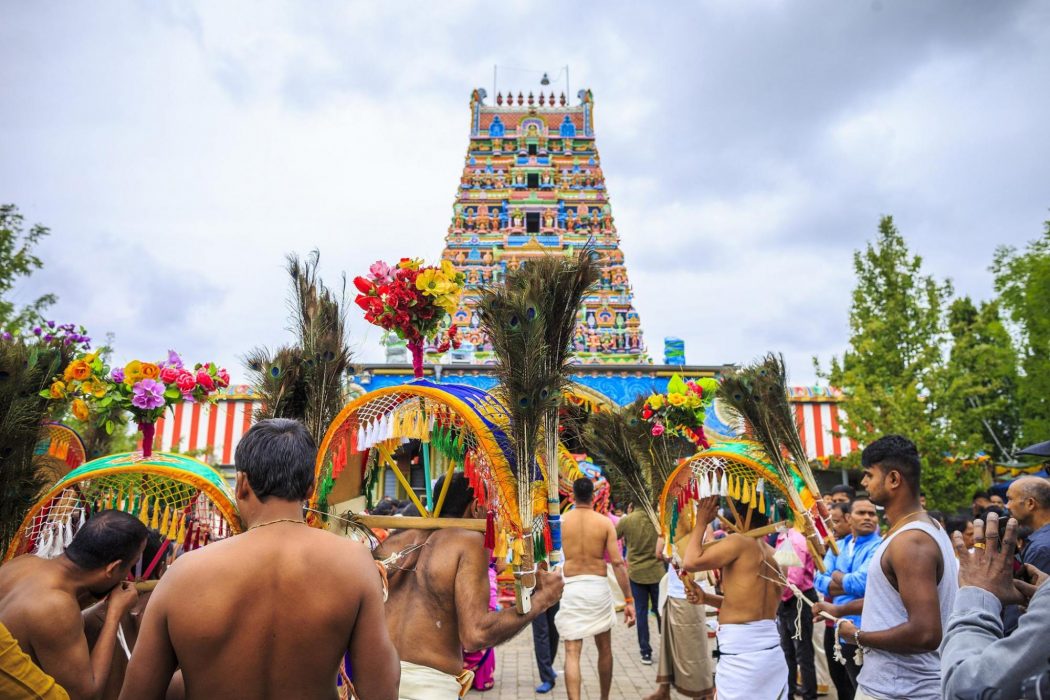 Das Foto zeigt das berühmte Hindu-Tempelfest in Hamm