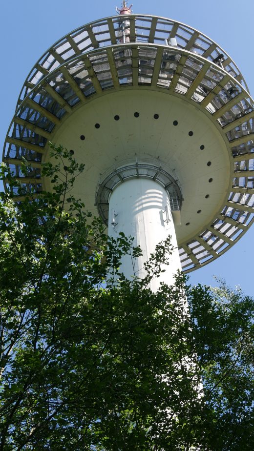 Das Bild zeigt den Waldbeerenberg mit dem Richtfunkturm