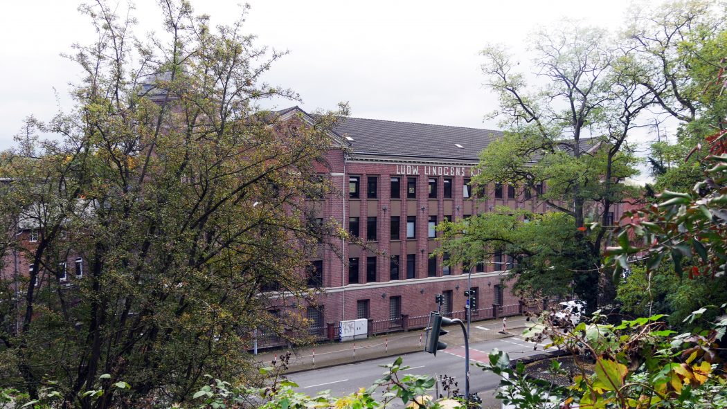 Das Foto zeigt die Lederfabrik Lindgens in Duisburg
