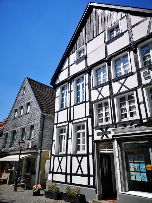 Das Foto zeigt die historische Altstadt von Essen-Werden