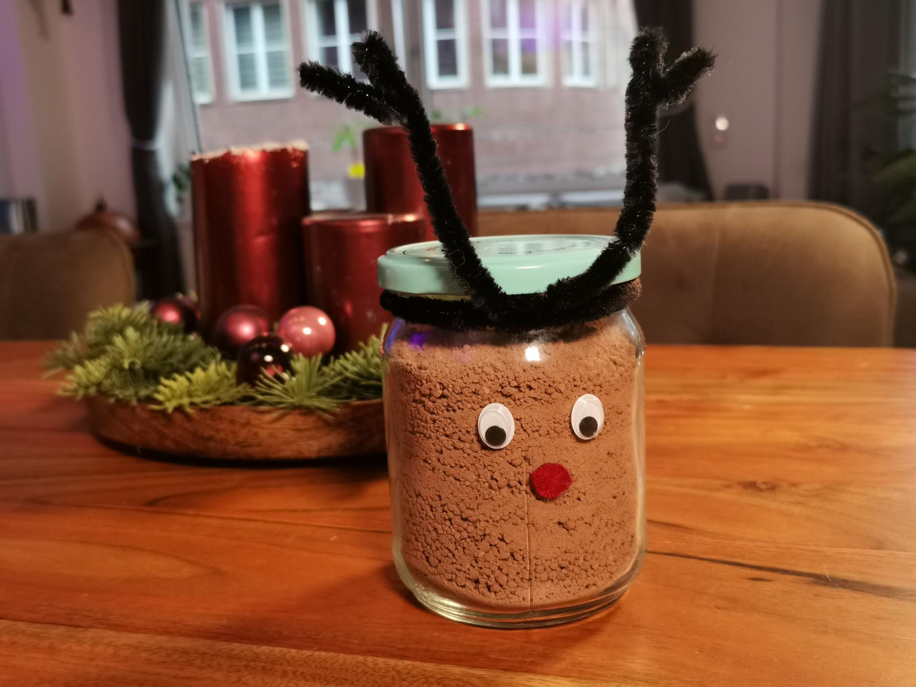 Das Bild zeigt ein Rentierglas