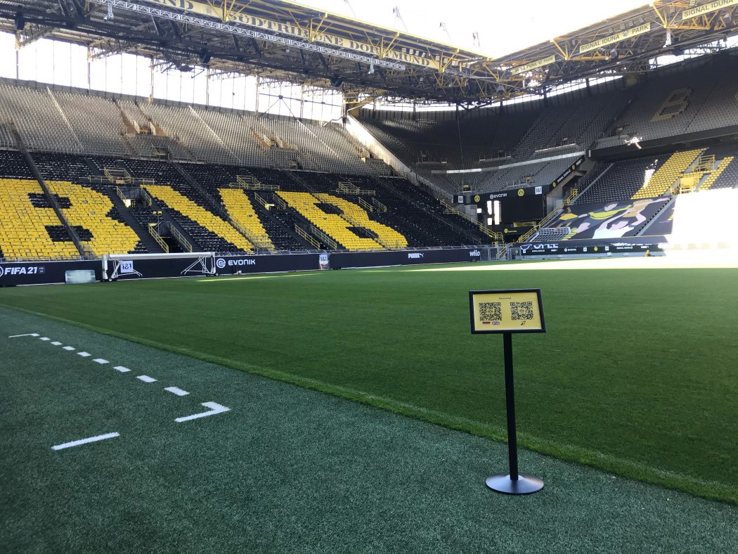 Das Foto zeigt das Stadion des BVB von Innen