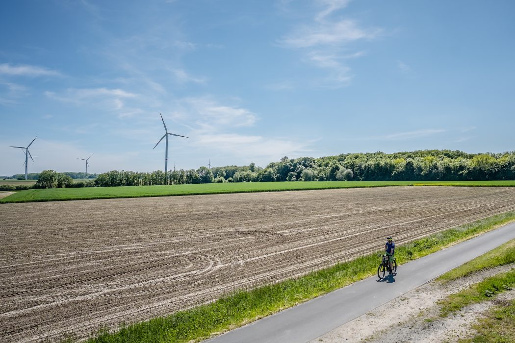 Das Foto zeigt Jochen auf der Zechenbahn Richtung Ahlen