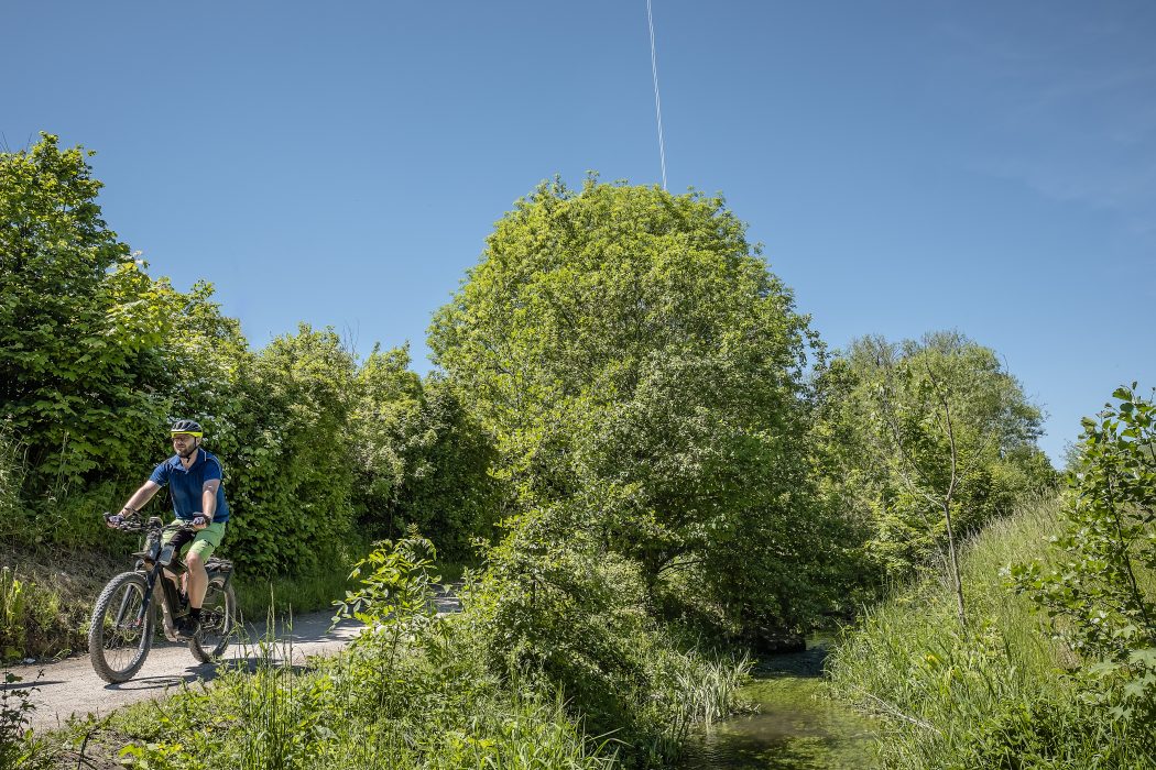 Das Foto zeigt Jochen auf dem WerseRadweg