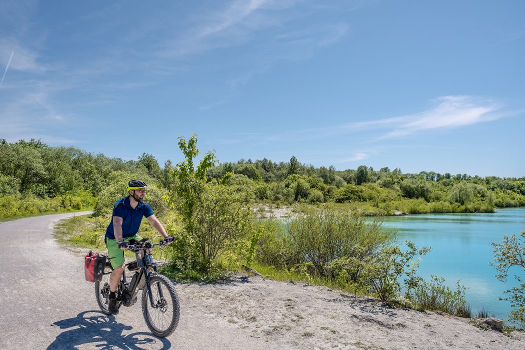 Das Foto zeigt Jochen an der Blauen Lagune bei Beckum
