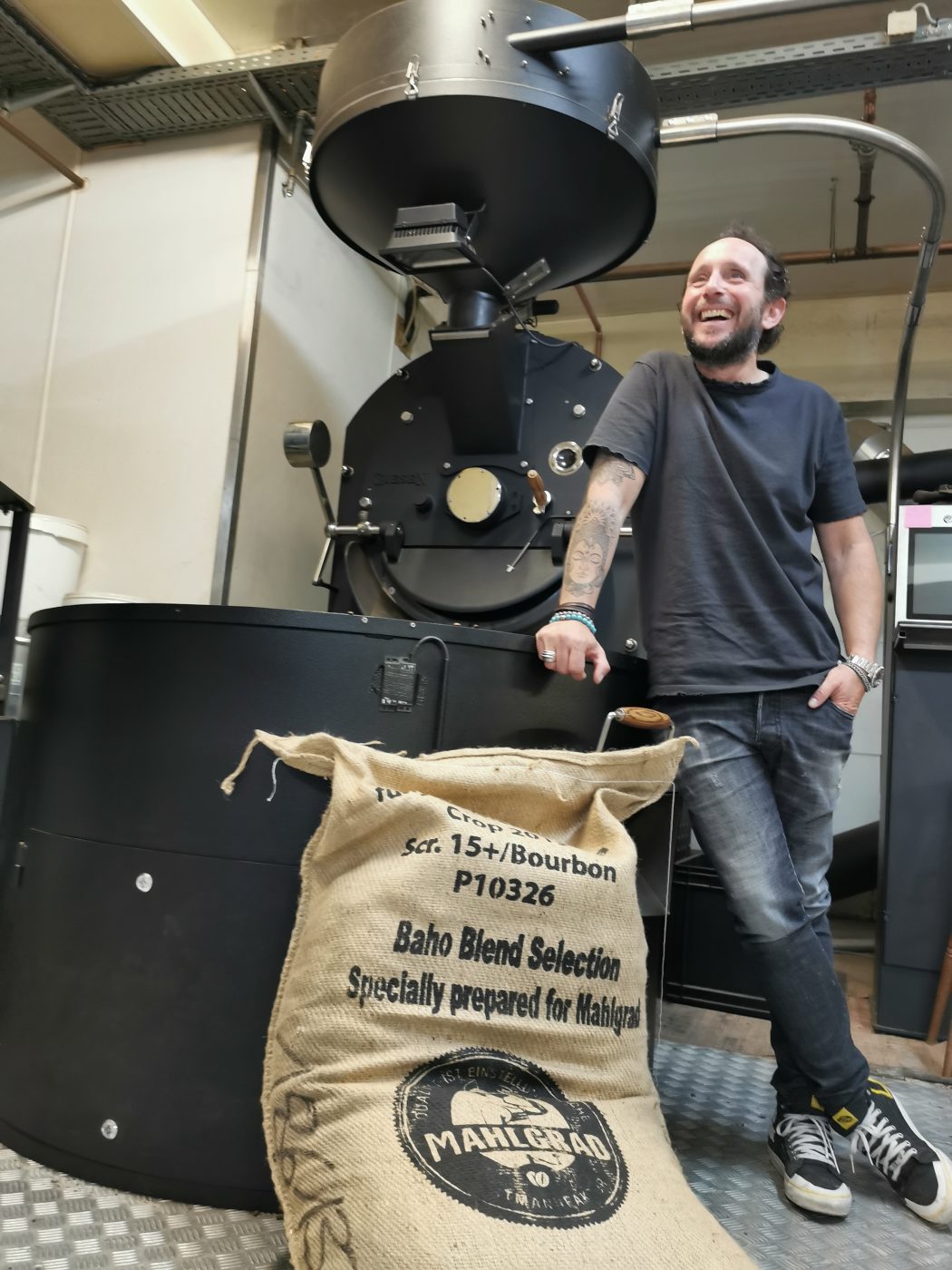 Das Foto zeigt Mario Grube, den Gründer der Kaffeerösterei Mahlgrad in Kamp-Lintfort