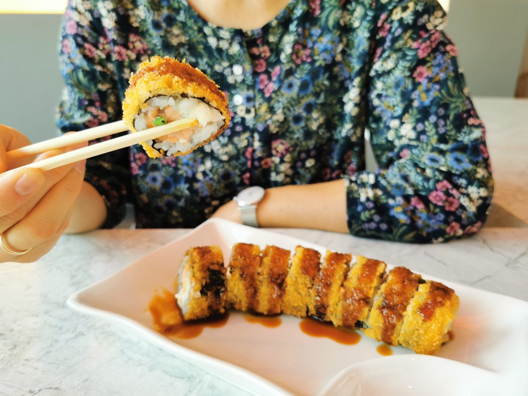 Das Foto zeigt die Tempura Roll im Daikychi in Bottrop