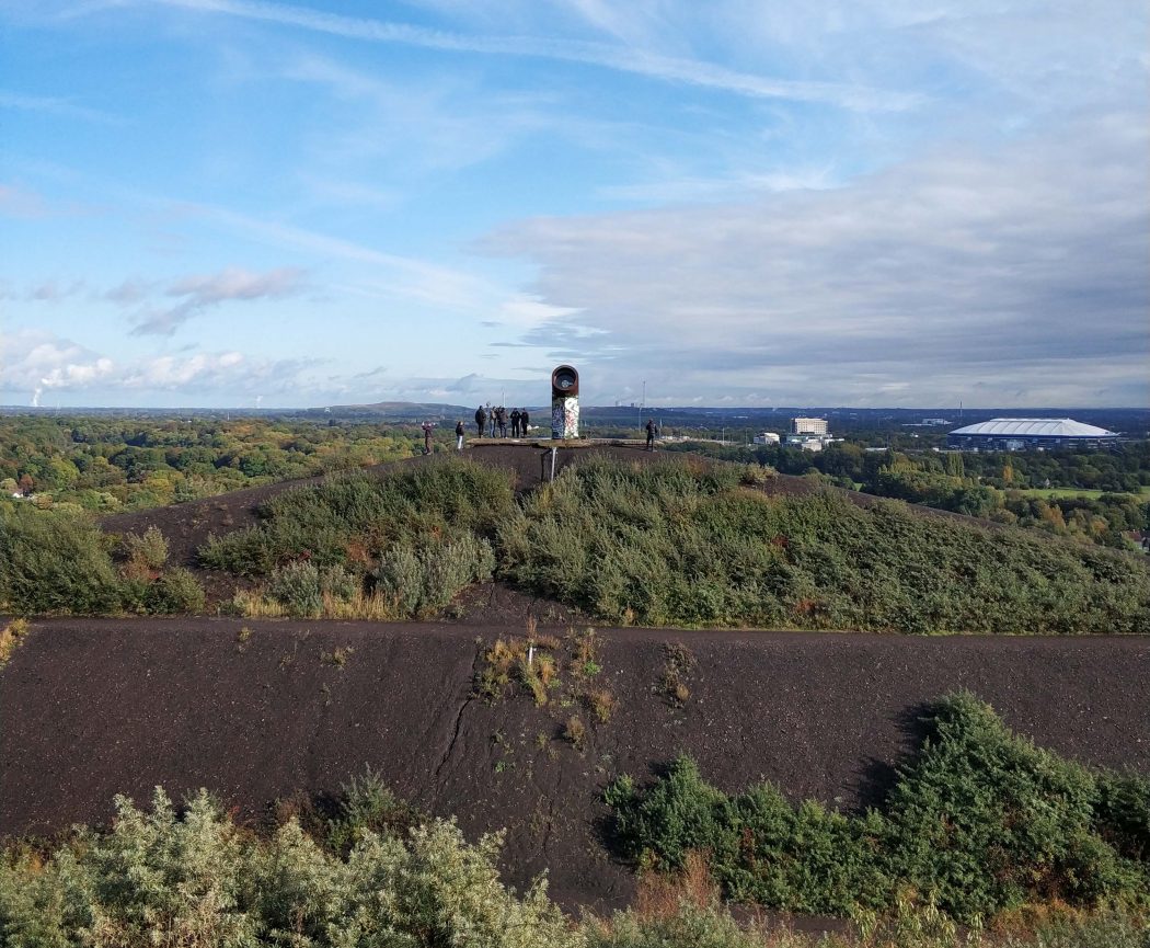 Das Foto zeigt den zweiten Scheinwerfer auf der Halde Rungenberg in Gelsenkirchen
