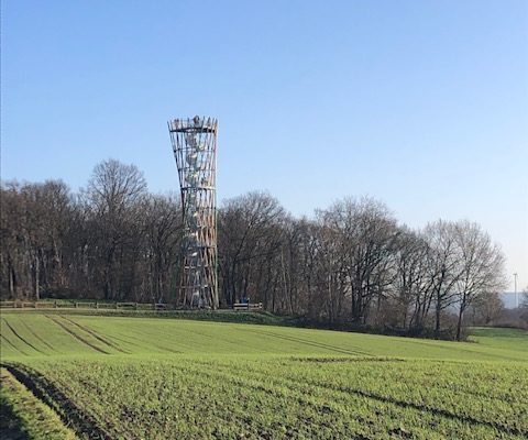 Das Foto zeigt die Aussichtsplattform in Sonsbeck