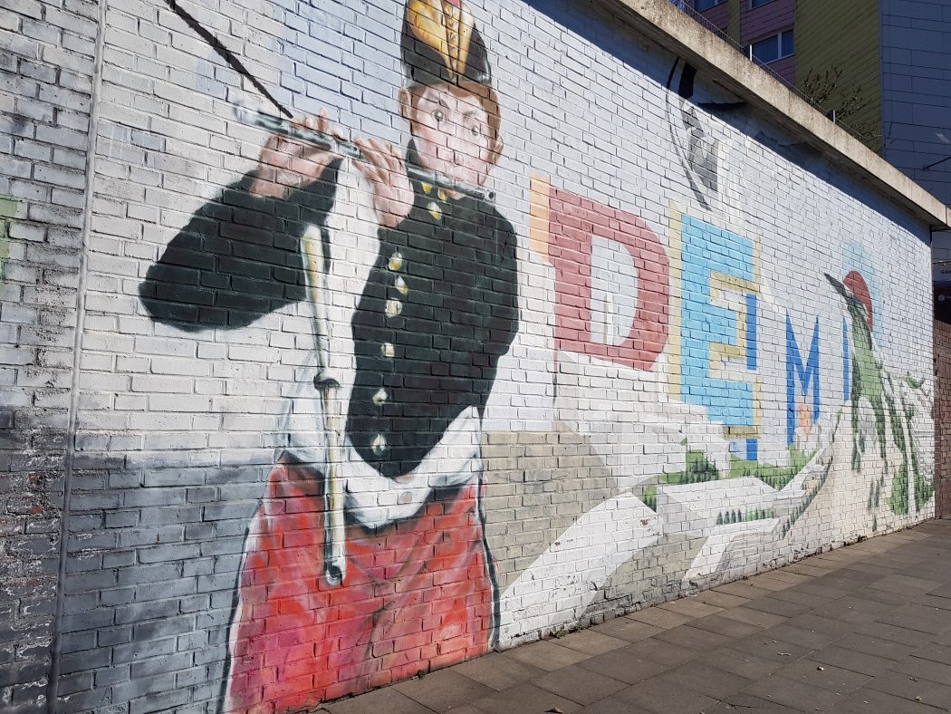 Das Foto zeigt ein Graffitti in der Graffiti in der Gladbecker Straße in Essen