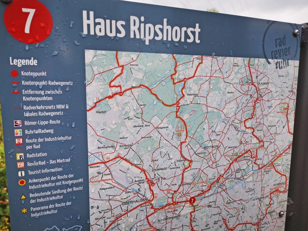 Das Foto zeigt den Knotenpunkt 7 am Haus Ripshorst in Oberhausen