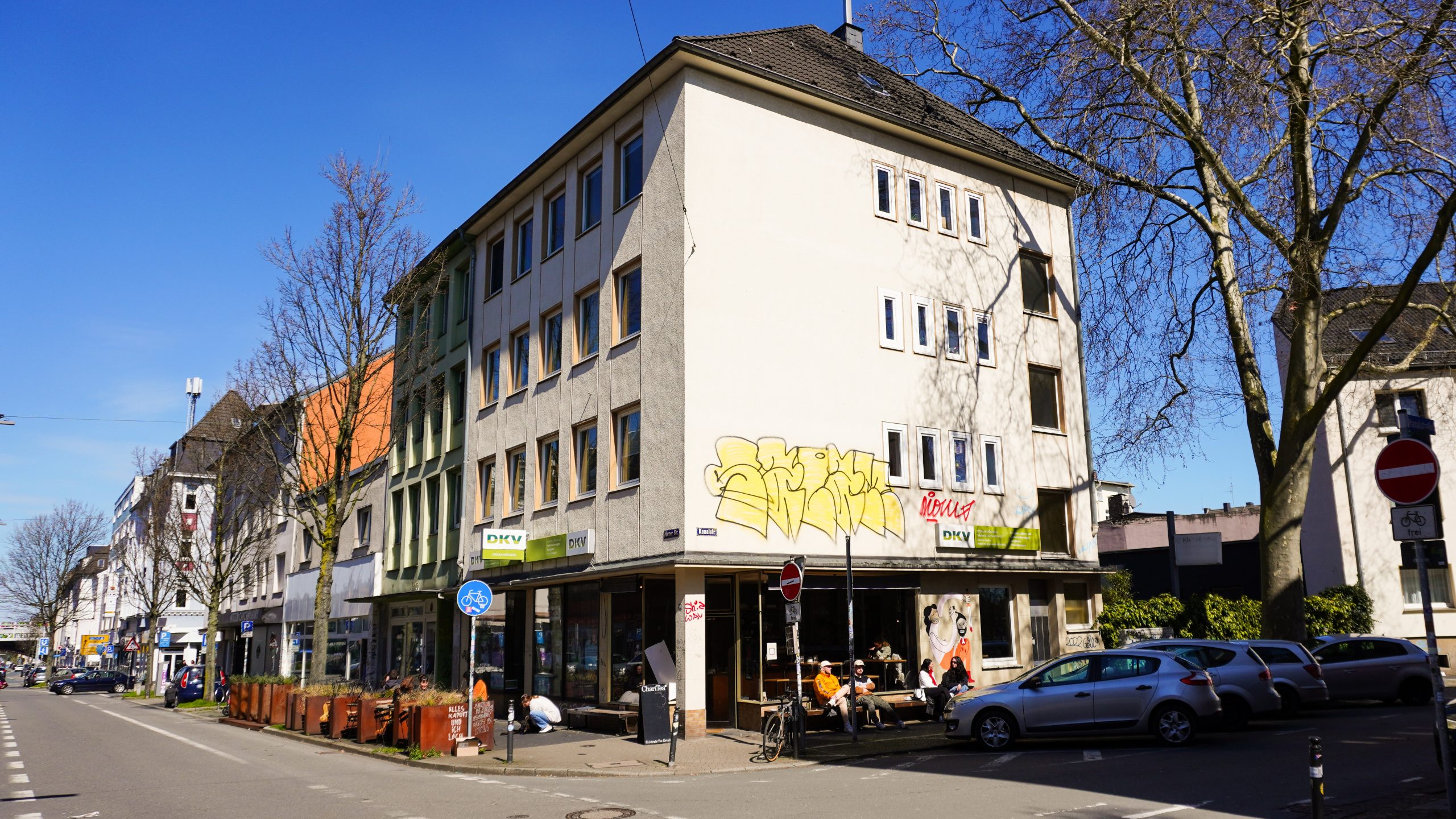 Das Foto zeigt das Café Kortland im Kortländer Kiez in Bochum