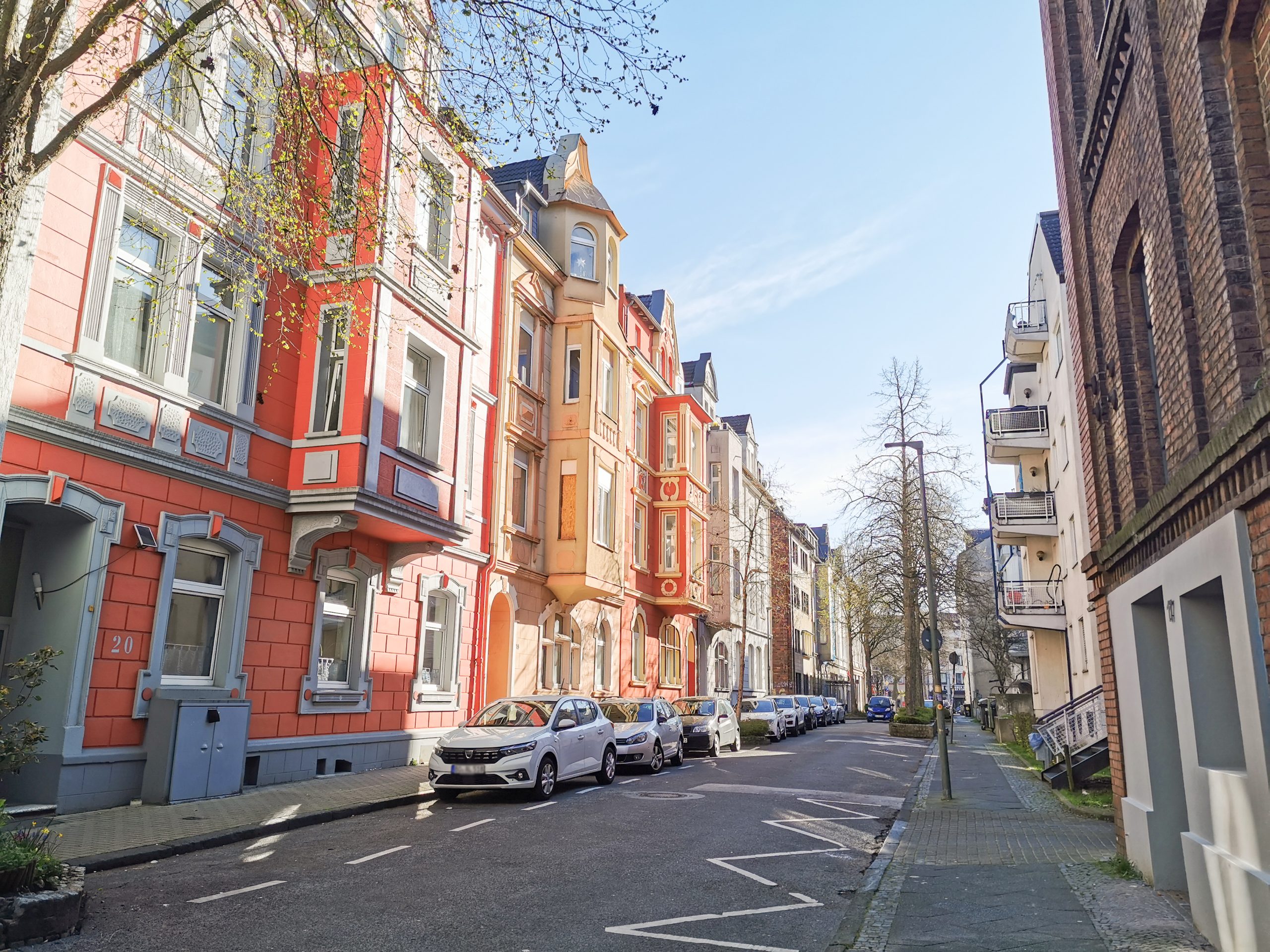 Das Foto zeigt die Straße Am Kortländer im Kortländer Kiez in Bochum