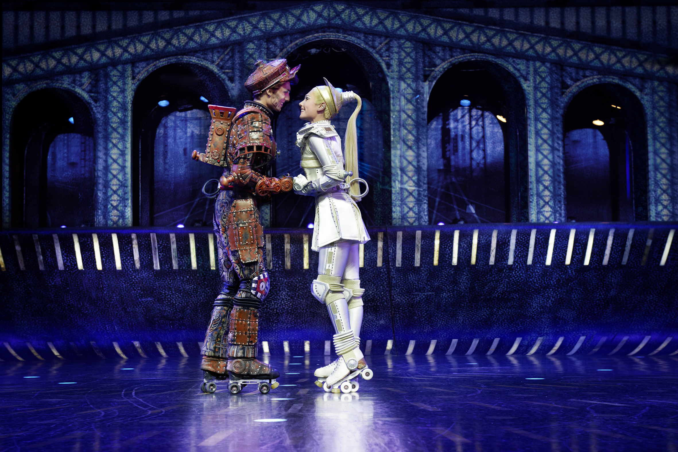 Das Foto zeigt Rusty und Pearl im Musical STARLIGHT EXPRESS in Bochum