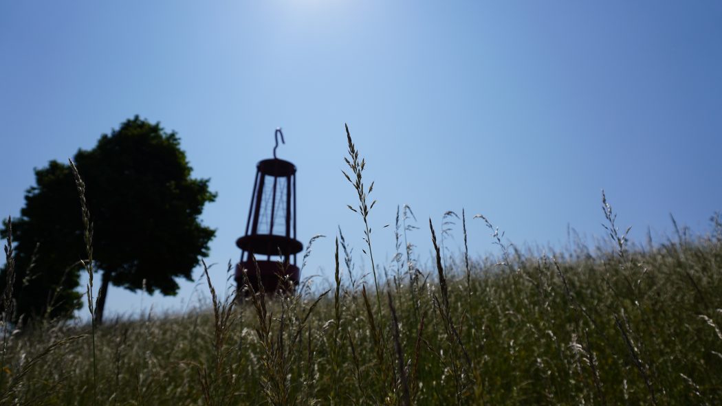 Das Bild zeigt das Geleucht auf der Halde Rheinpreußen in Moers