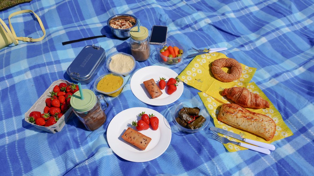 Das Bild zeigt ein Picknick auf der Halde Rheinpreußen in Moers