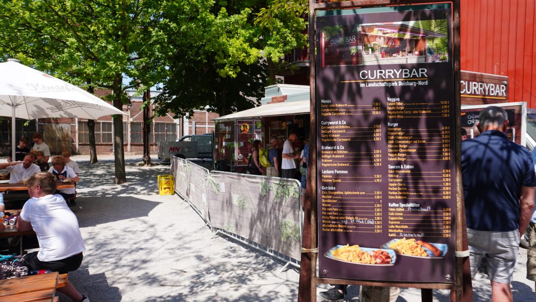 Das Bild zeigt die Currybar im Landschaftspark Duisburg-Nord