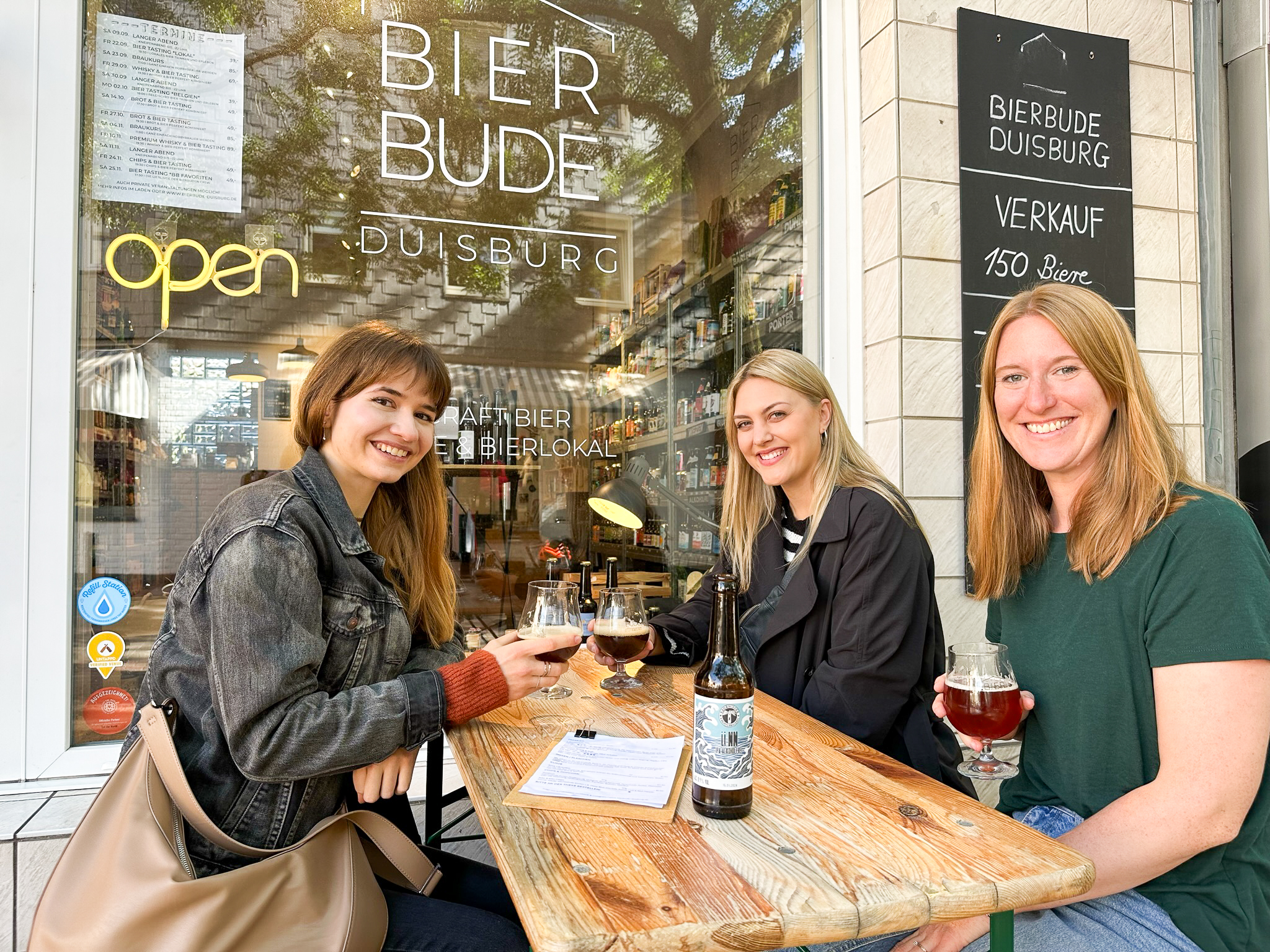 Das Foto zeigt die Bierbude im Dellviertel in Duisburg