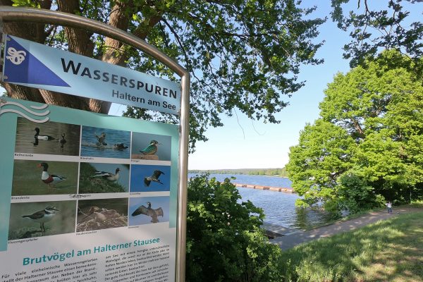 Das Foto zeigt ein Hinweisschild in Haltern am See