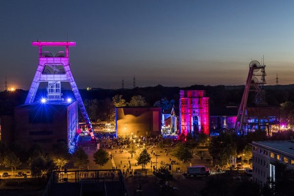 Das Foto zeigt die Zeche Ewald in Herten bei der ExtraSchicht - Die Nacht der Industriekultur