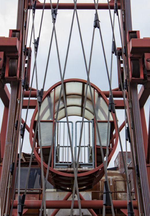 Das Foto zeigt das Geländer der ehemaligen Kokerei des UNESCO-Welterbe Zollverein