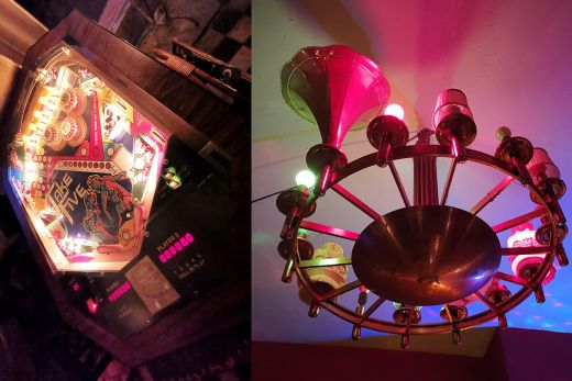 Das Foto zeigt Deko Details der Goldbar in Essen