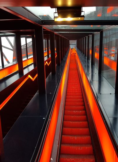 Das Foto zeigt die Rolltreppe auf dem UNESCO-Welterbe Zollverein