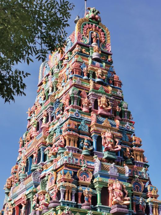 Das Foto zeigt den wunderschönen Hindutempel in Hamm