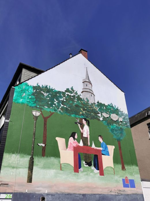 Das Foto zeigt das Künstlerviertel Hamms rund um die Martin-Luther-Straße