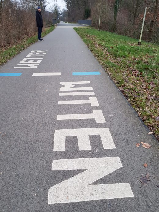 Das Foto zeigt die Stadtgrenze von Witten und Wetter