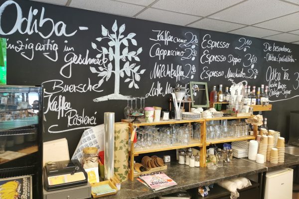 Das Foto zeigt das zweite ODIBA Café in der Innenstadt von Gelsenkirchen Buer