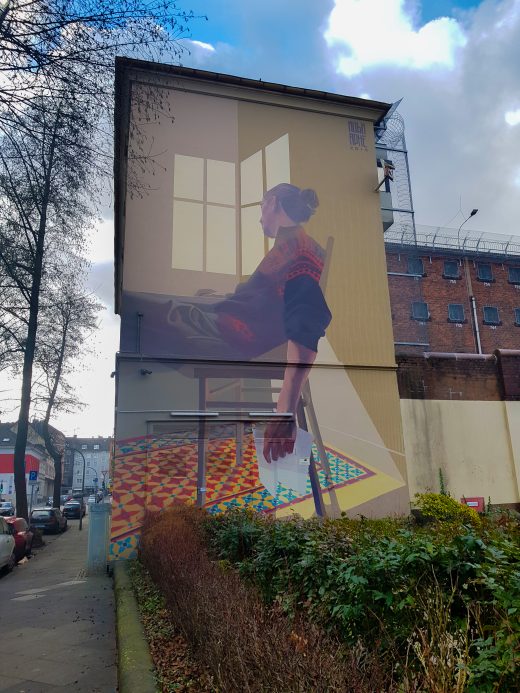Das Foto zeigt Graffitis in der Gerichtsstraße im Kaiserviertel in Dortmund
