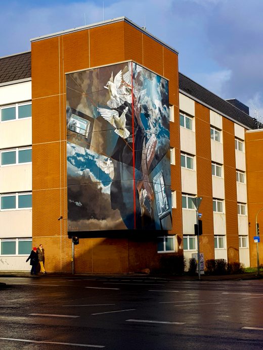 Das Foto zeigt Graffitis in der Gerichtsstraße im Kaiserviertel in Dortmund