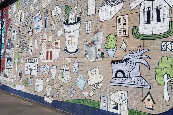 Das Foto zeigt eine Graffitti Wand in Essen