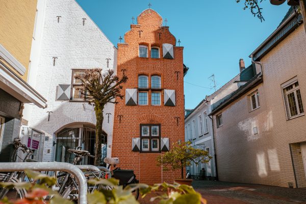 Das Foto zeigt die Altstadt von Moers