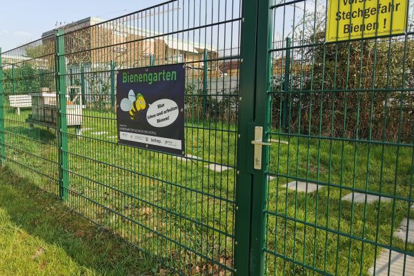 Das Foto zeigt einen Bienengarten am Uferweg in Bottrop