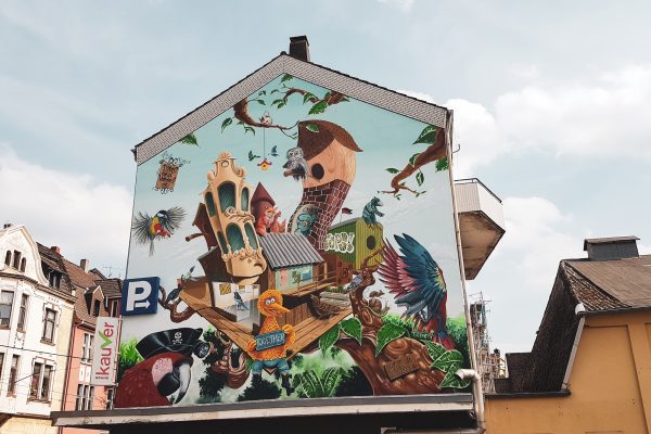 Das Foto zeigt ein Graffiti im Kreativquartier Ückendorf in Gelsenkirchen