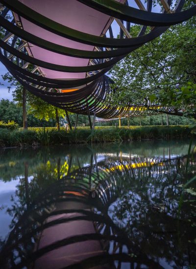 Das Bild zeigt die Brücke Slinky Springs to Fame in Oberhausen