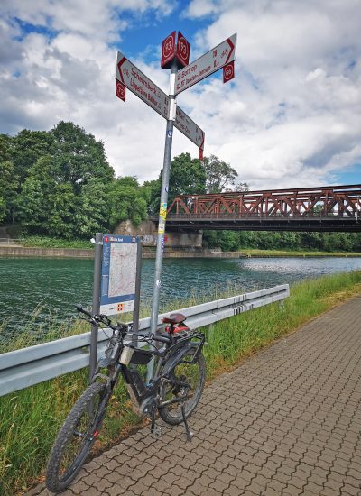 Das Foto zeigt den Knotenpunkt 93 am Wesel-Datteln-Kanal in Dorsten