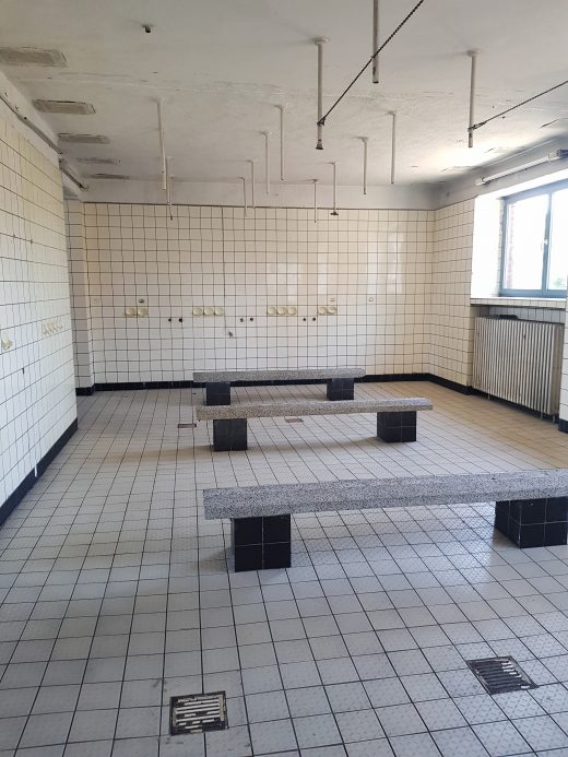 Das Foto zeigt die ehemaligen Waschräume der Kokerei Hansa in Dortmund
