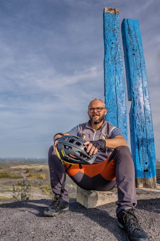 Das Foto zeigt Jochen auf der Halde Haniel in Bottrop