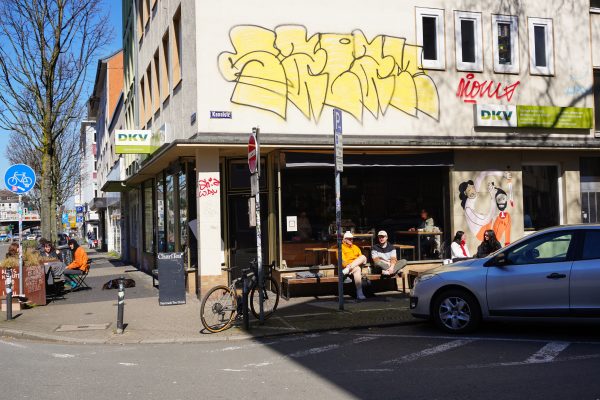 Das Foto zeigt das Café Kortland im Kortländer Kiez in Bochum